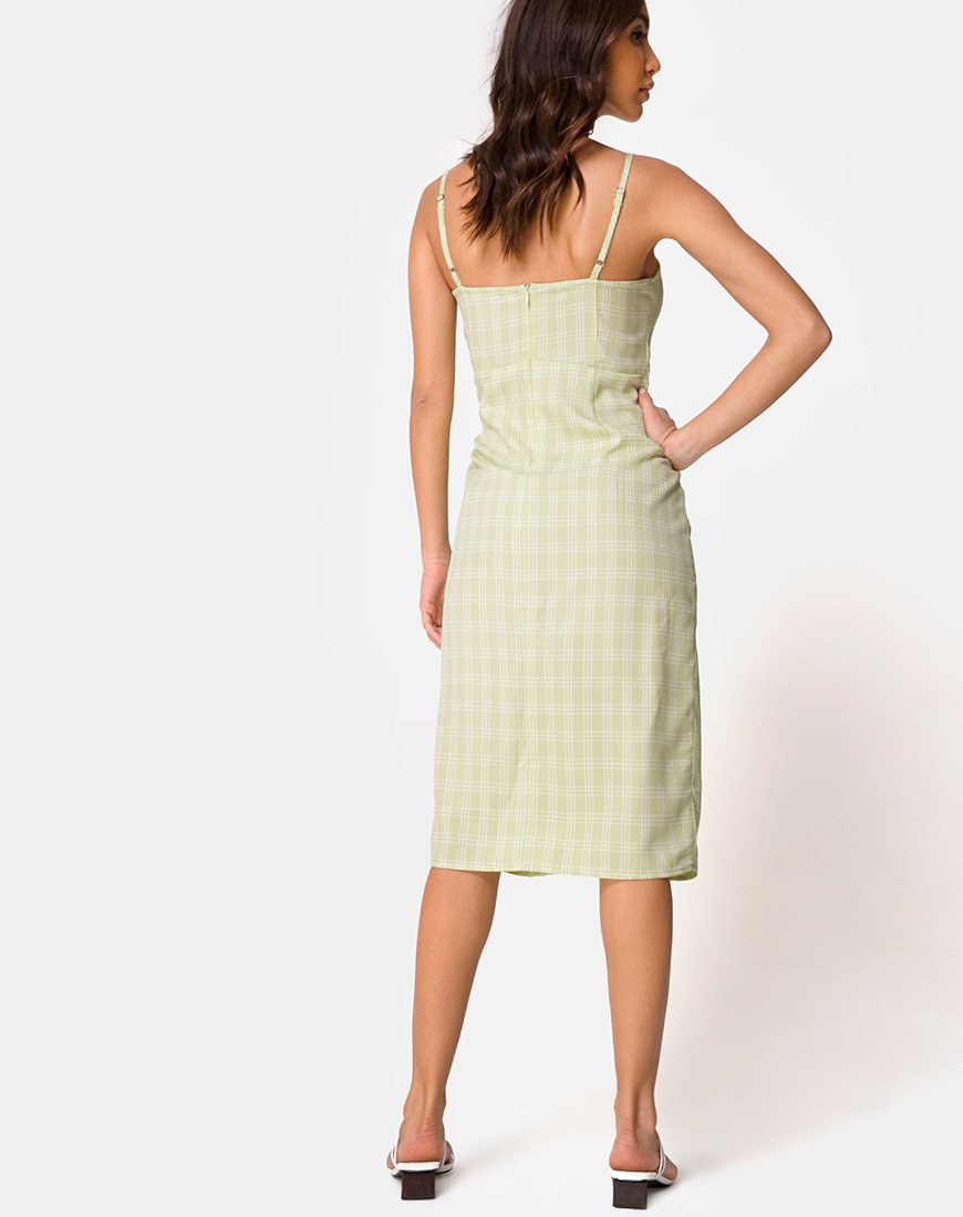Image de Kaoya Midi Dress in Sage Check