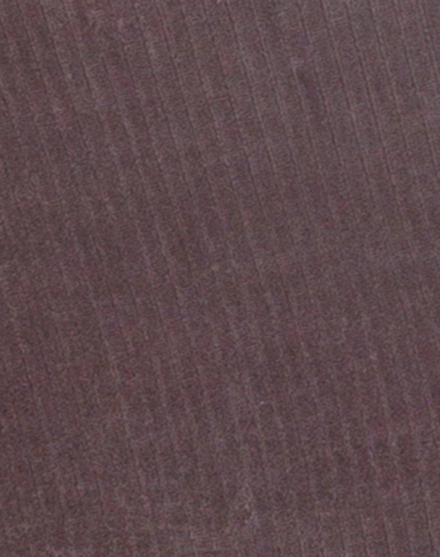 Image of Kardie Bodycon Dress in Mocha Velvet Rib
