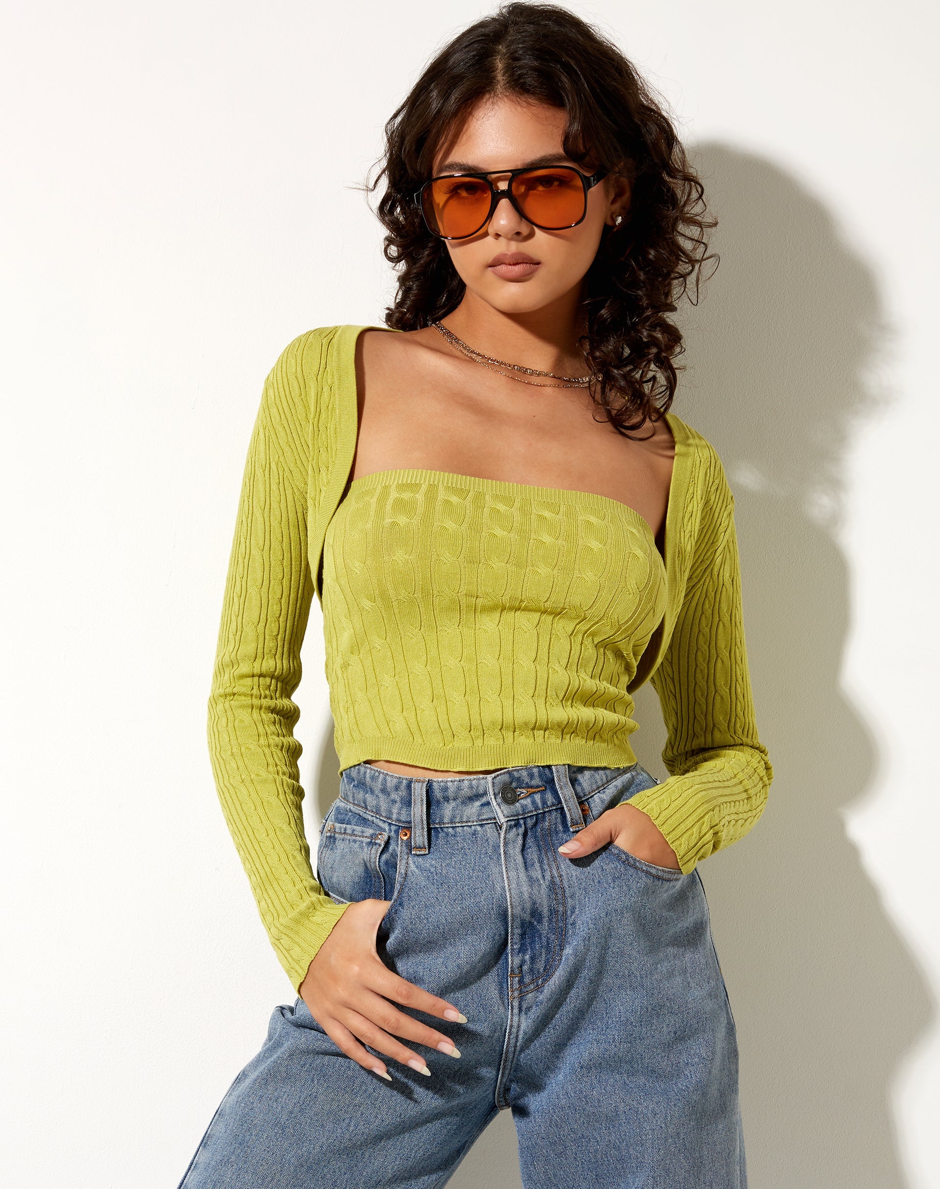 Image de Gya Long Sleeve Top in Knit Olive