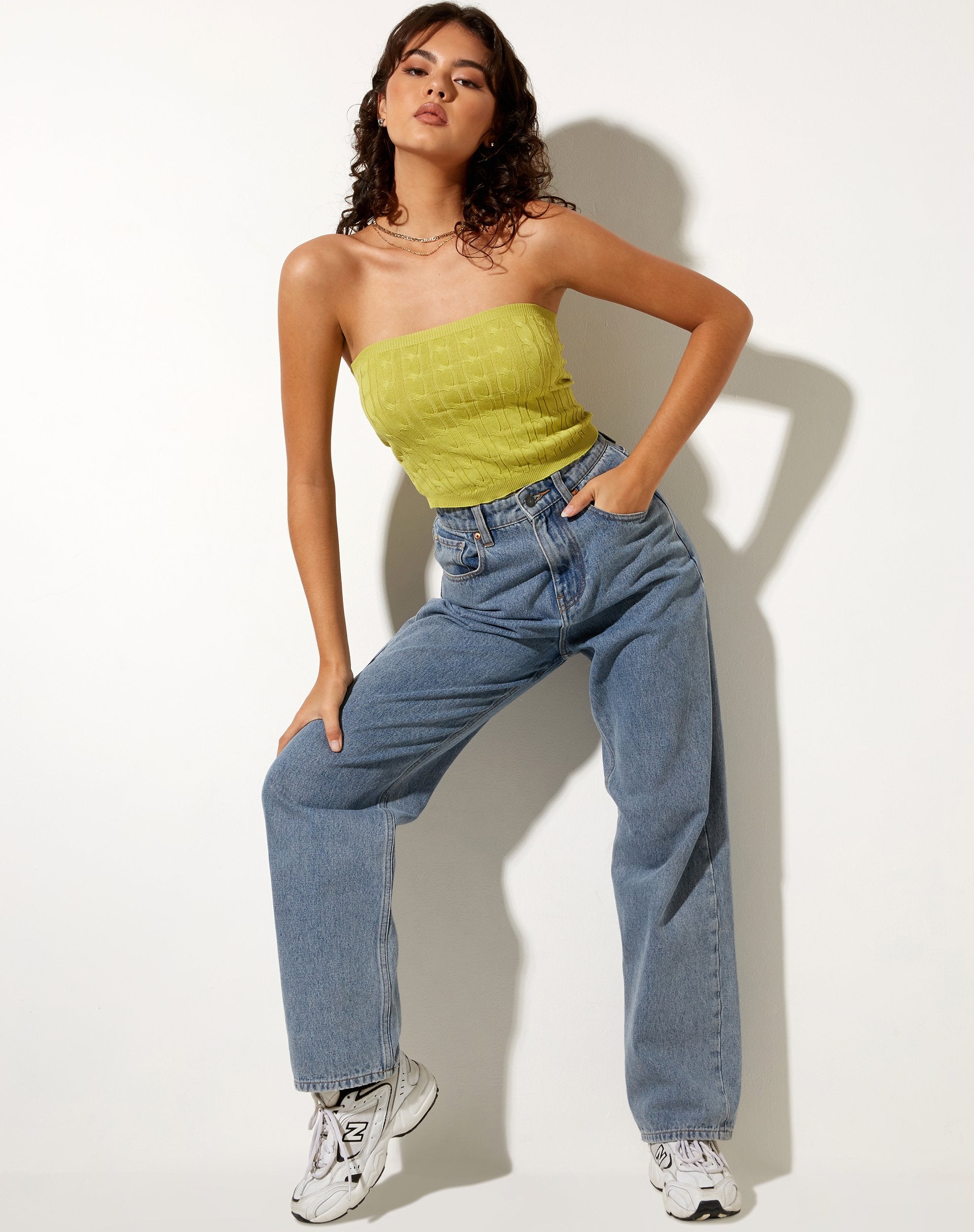 Image de Karen Bandeau Top in Knit Olive