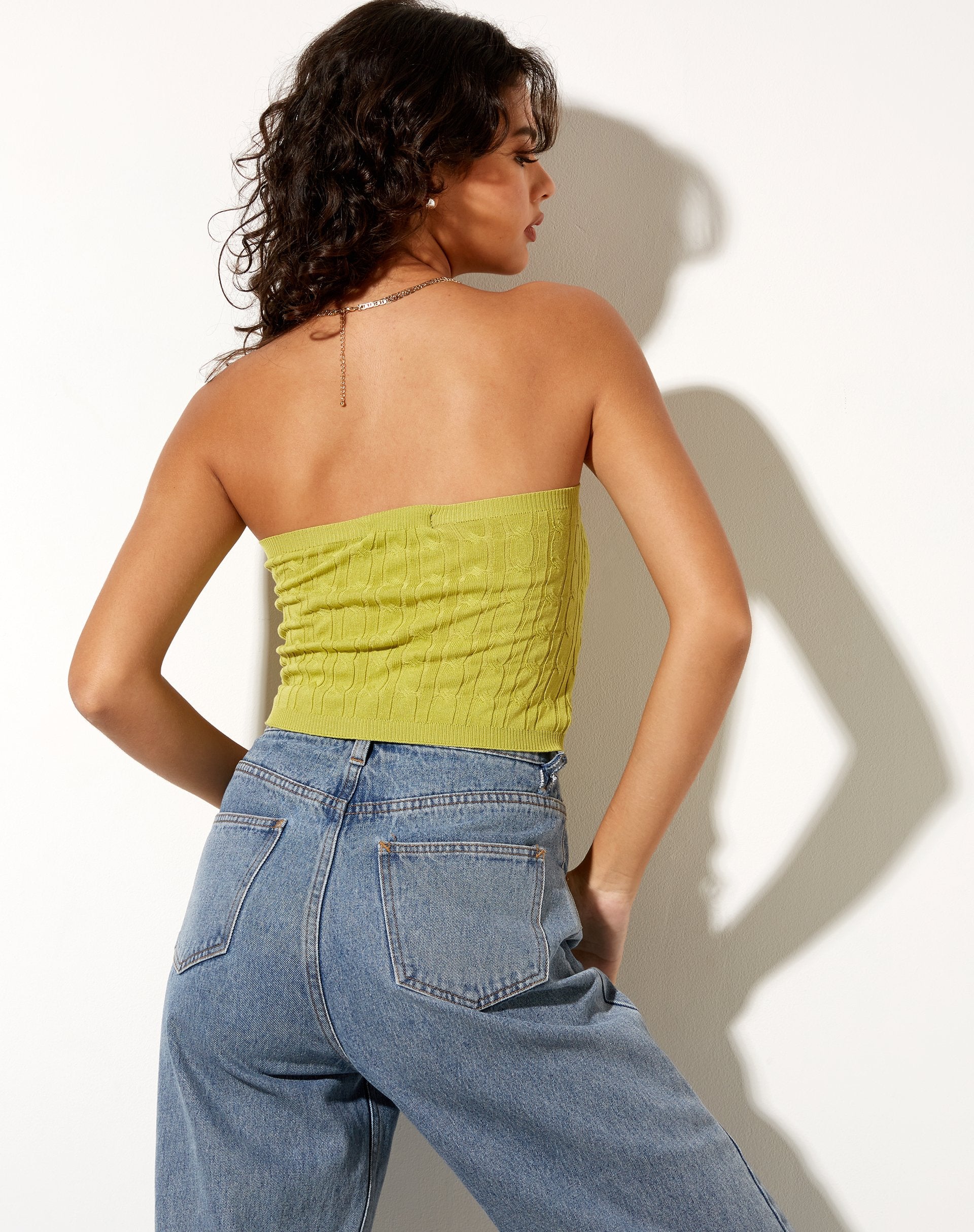 Image de Karen Bandeau Top in Knit Olive