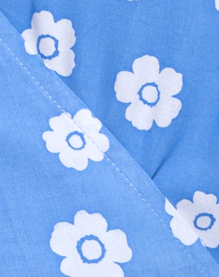 Image de la robe Karill en timbre marguerite bleu ciel
