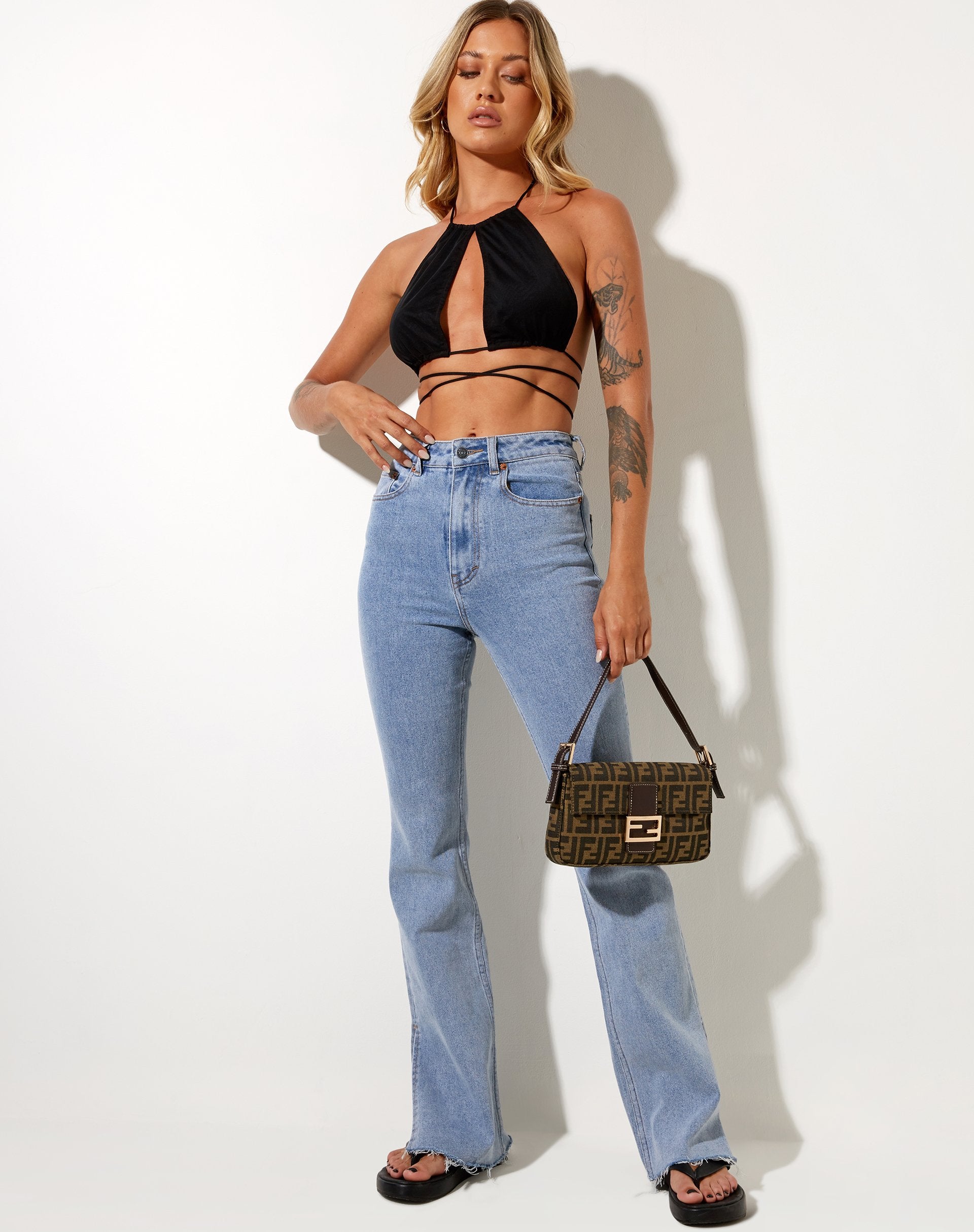 Image de Karti Crop Top in Mesh Black