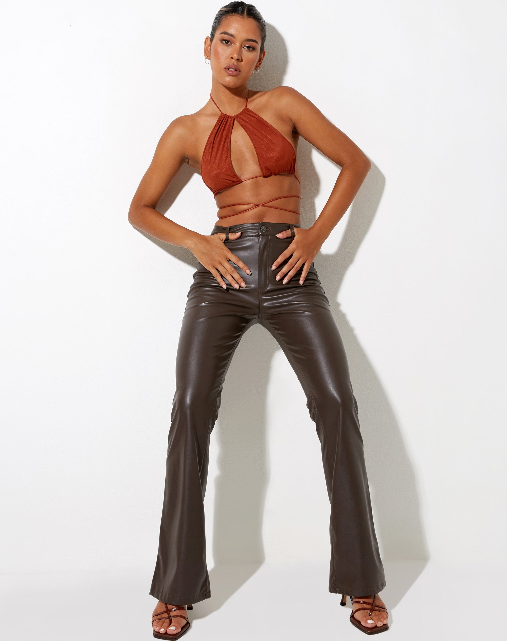 Image de Karti Crop Top in Mesh Toffee
