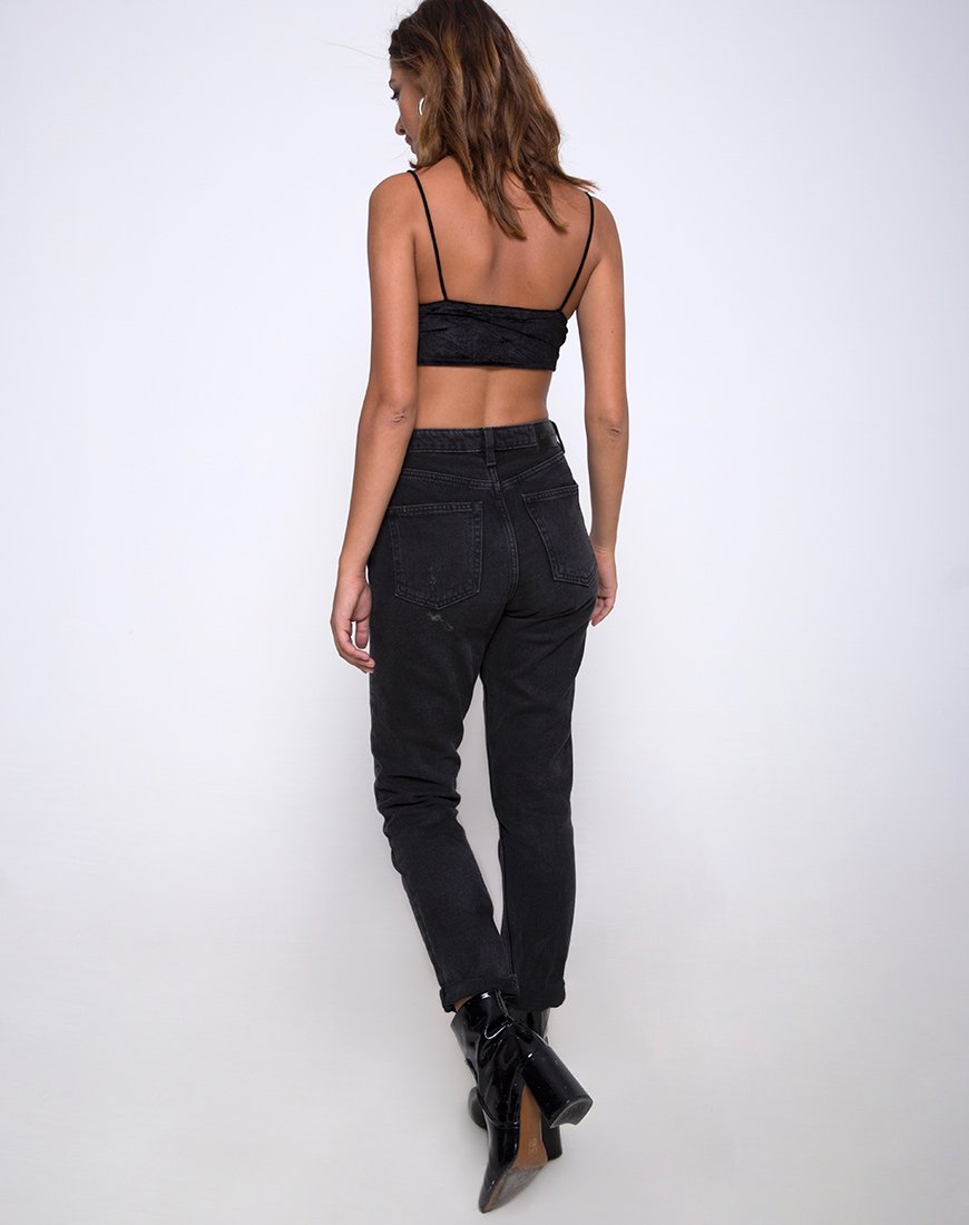 Image de la bralette Kasen en velours noir