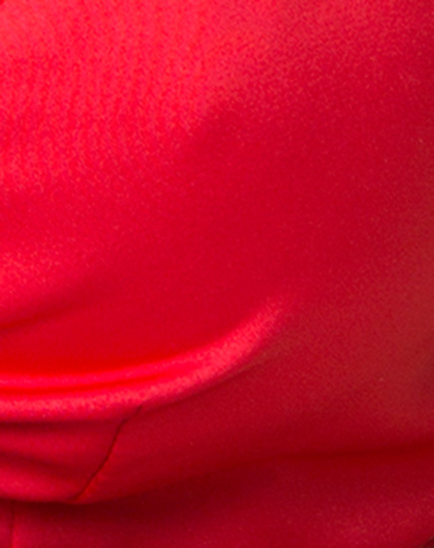 Image de la bralette Kasen en satin rouge
