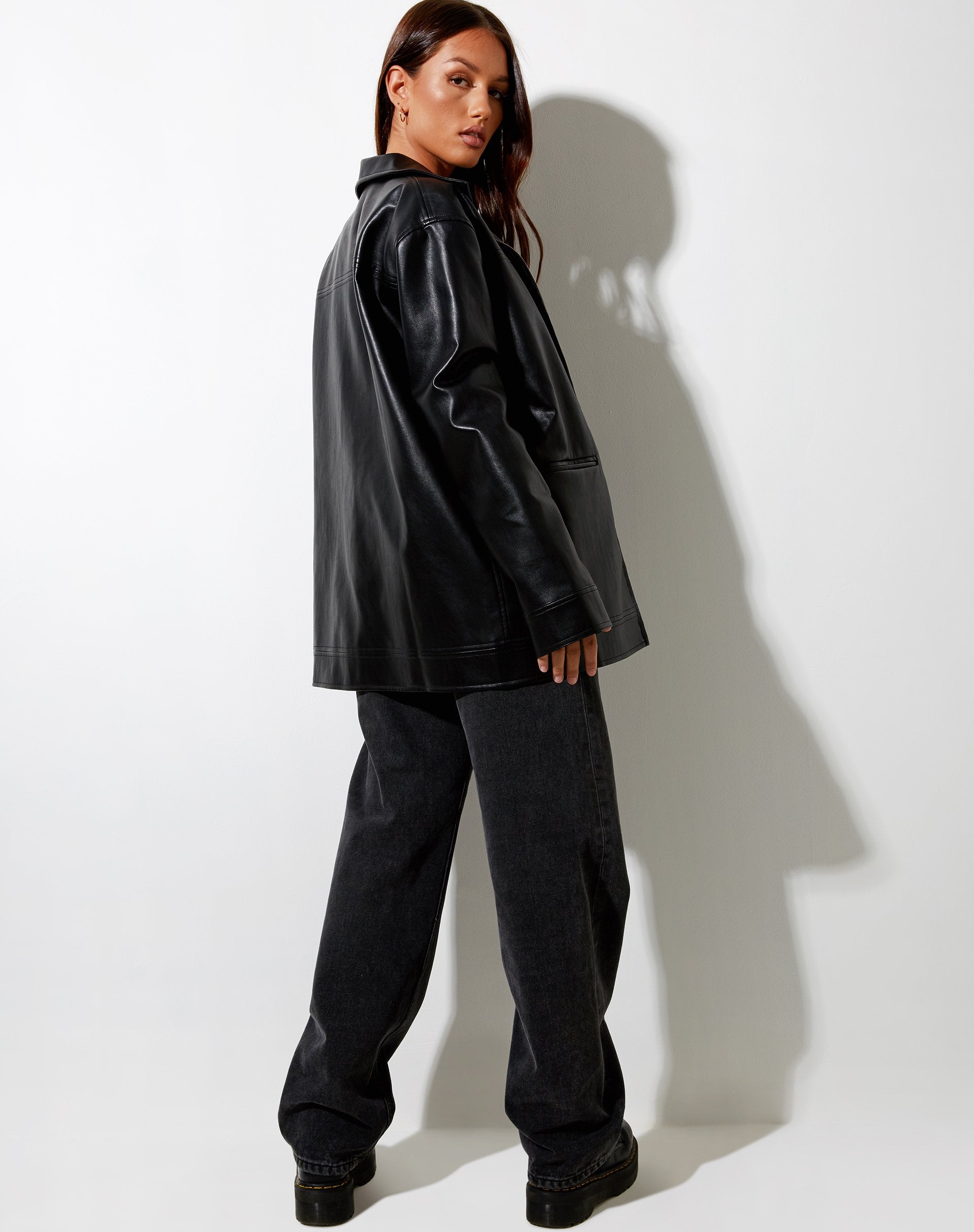 Image de la veste Katana en Pu Black