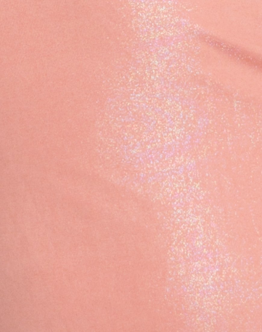 Image of Kate Slip Dress in Peach Blush Pearlescent Shimmer