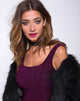 Image de la robe Katia à paillettes Bourgogne