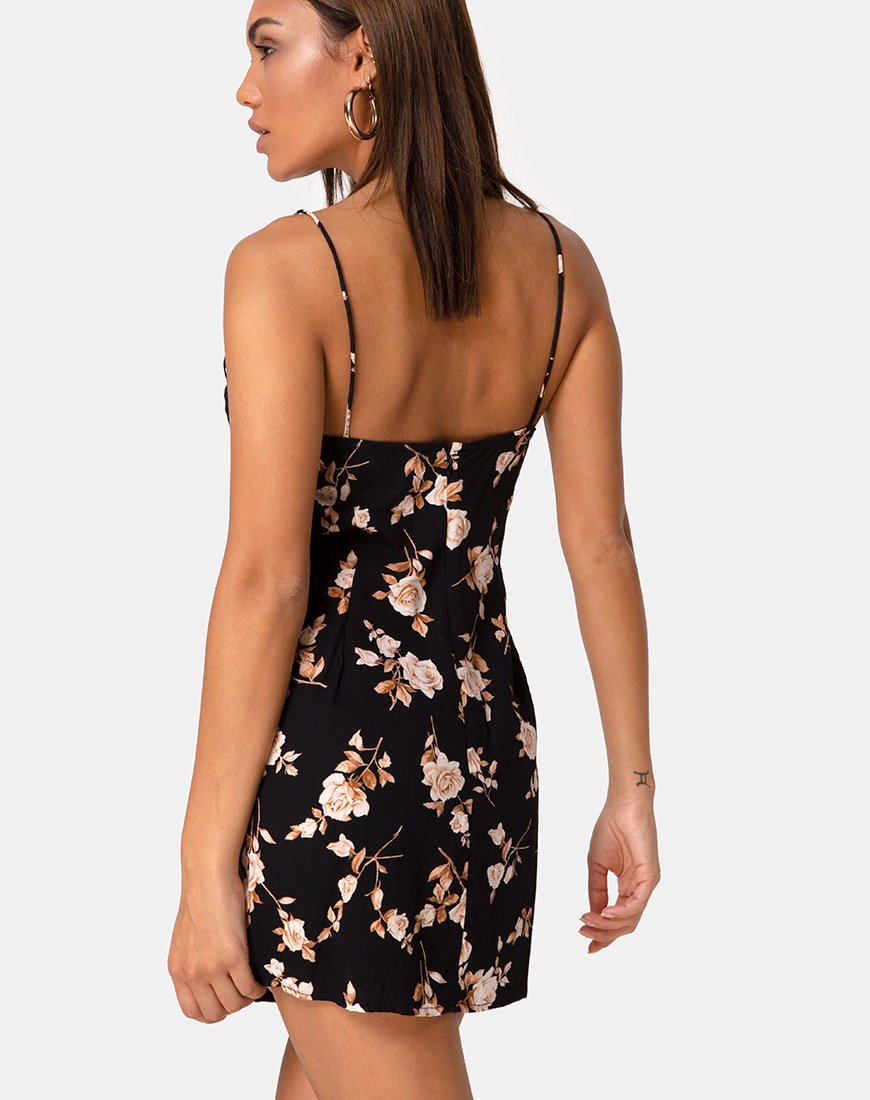 Image of Katya Slip Dress in Peach Rose