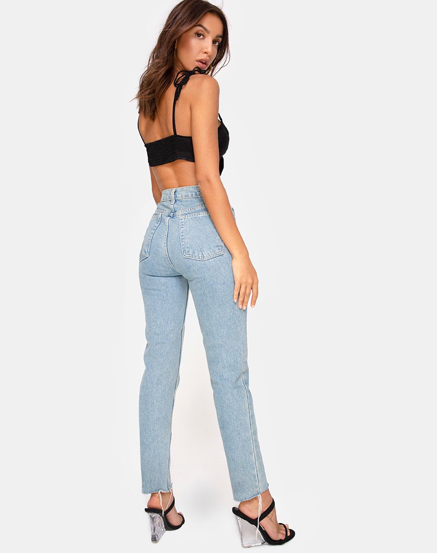Image de Kave Bralet Top in Satin Rose Black