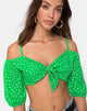 Image de Kavon Crop Top in Green Diana Dot