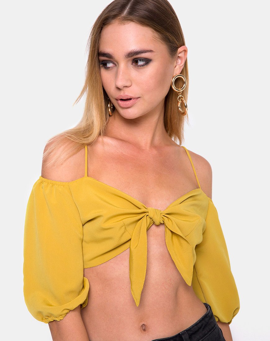 Image de Kavon Crop Top in Mustard