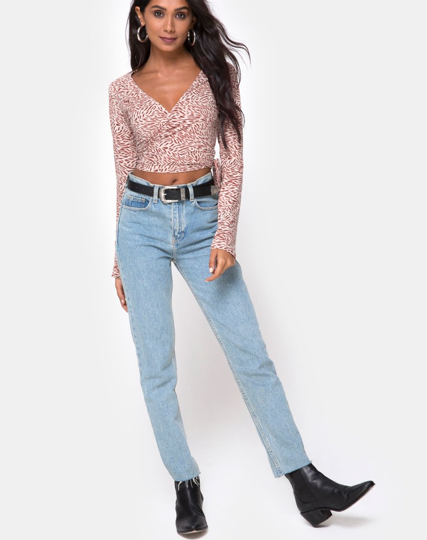 Image de Kayak Wrap Top in Safari Taupe