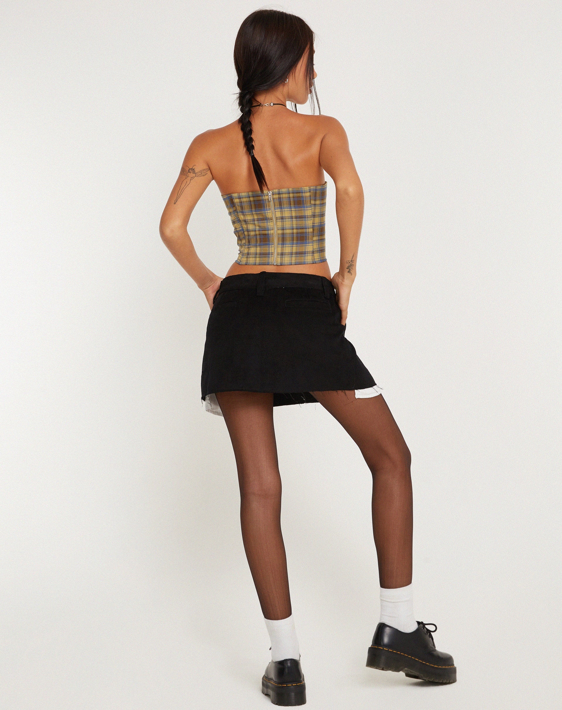 Image de Kayashi Corset Top in Blue Yellow Check