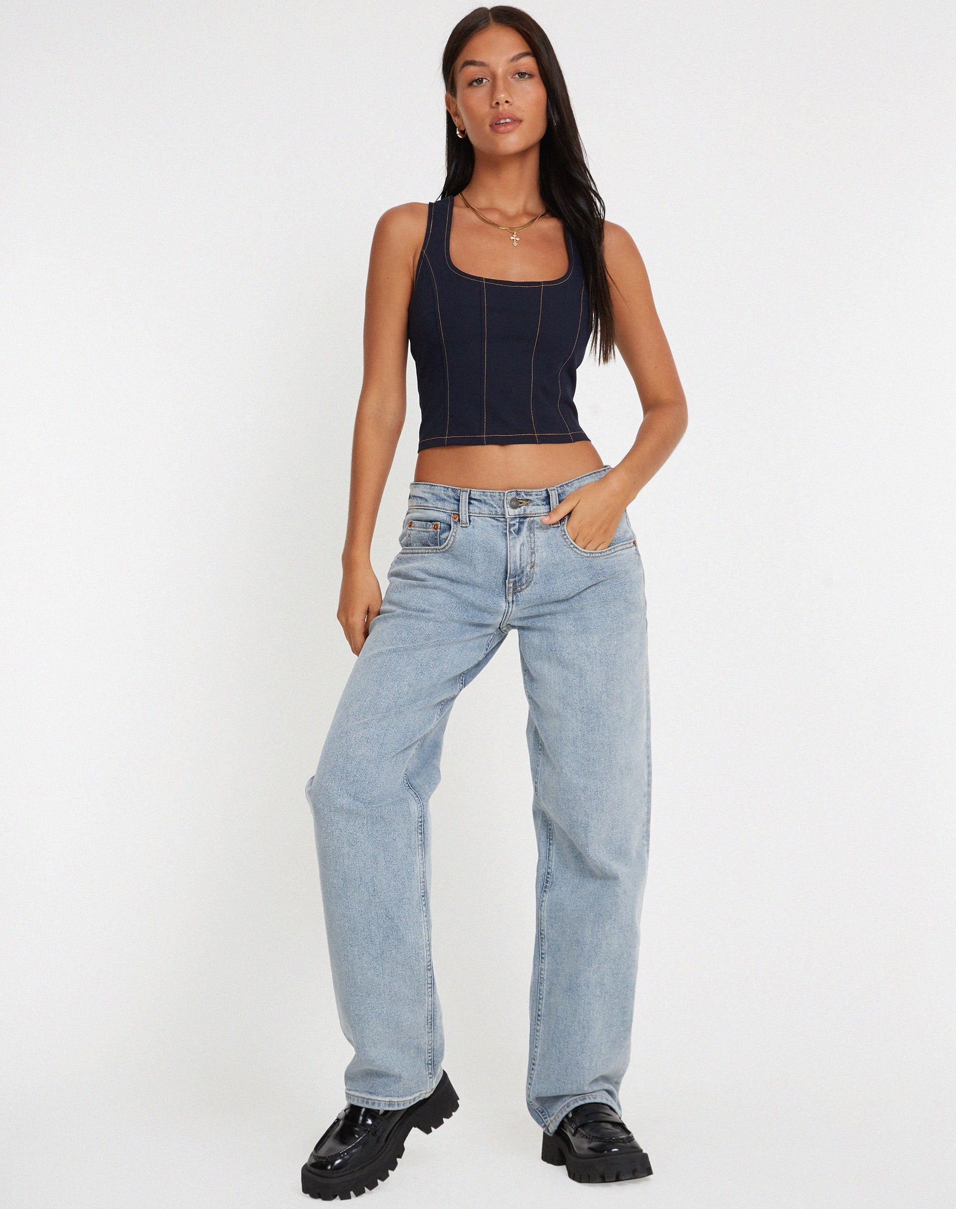 image de Kayaso Corset Top in Navy