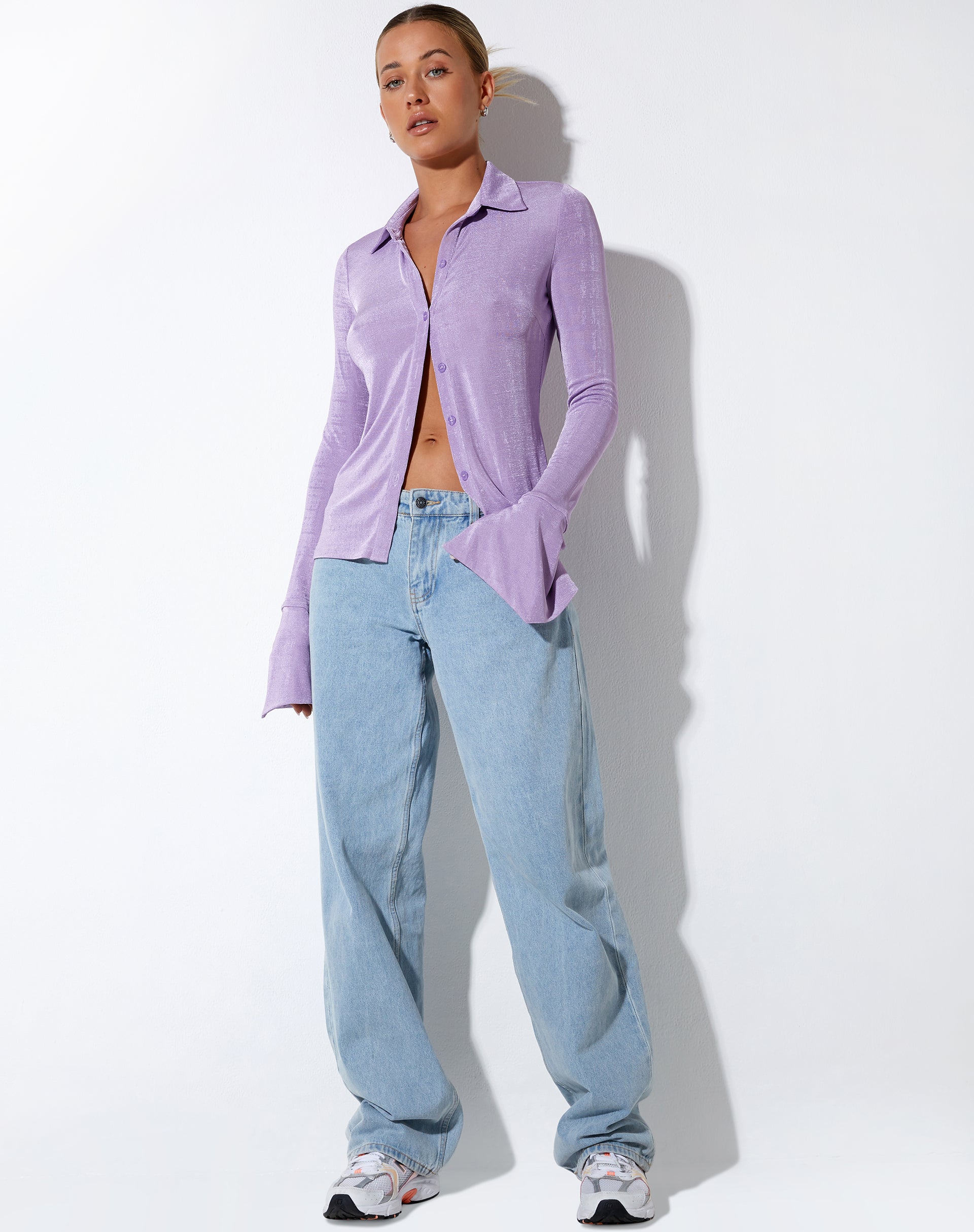IMAGE DE Chemise Keani en crêpe lavande