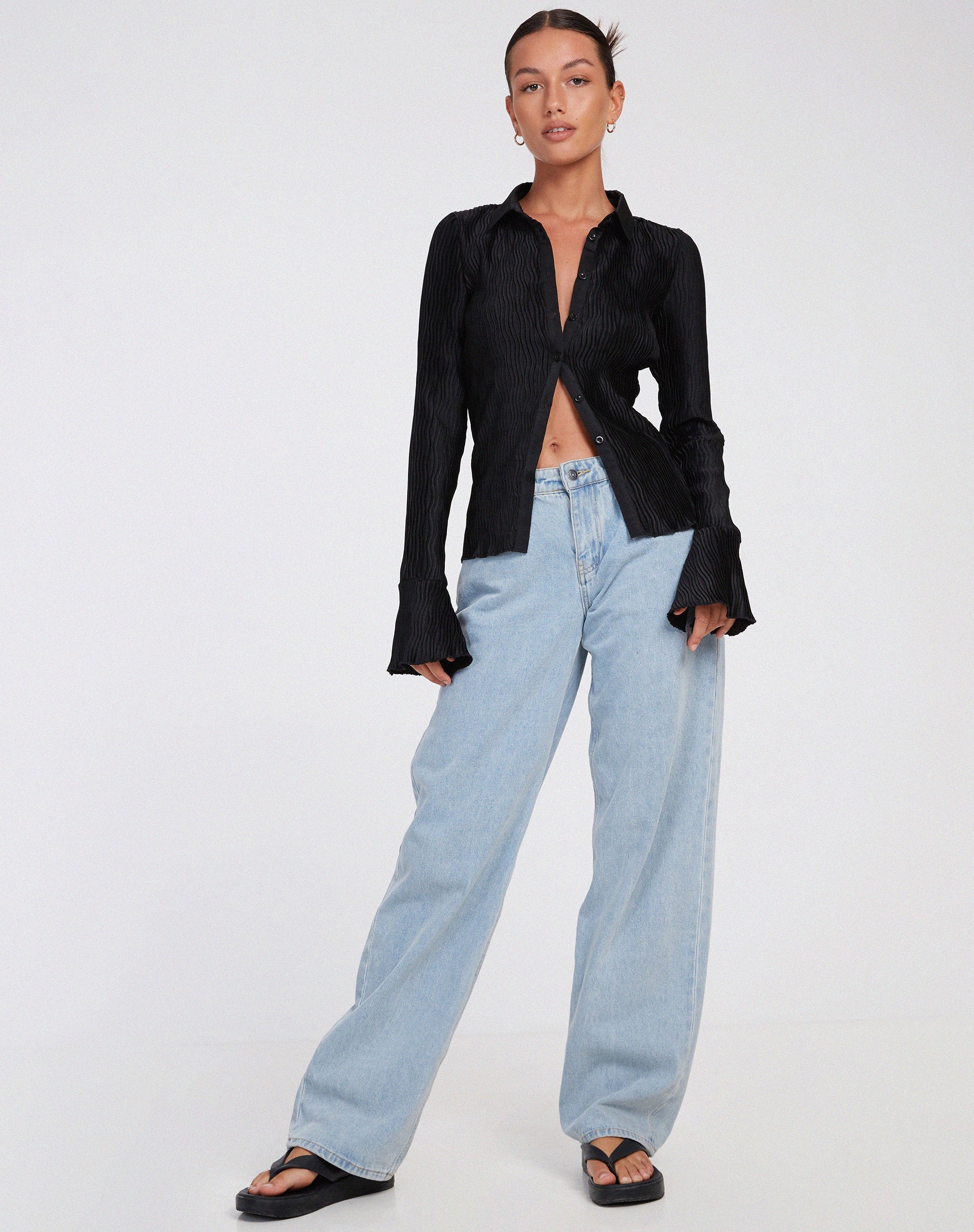 image de Keani Shirt in Crinkle Black