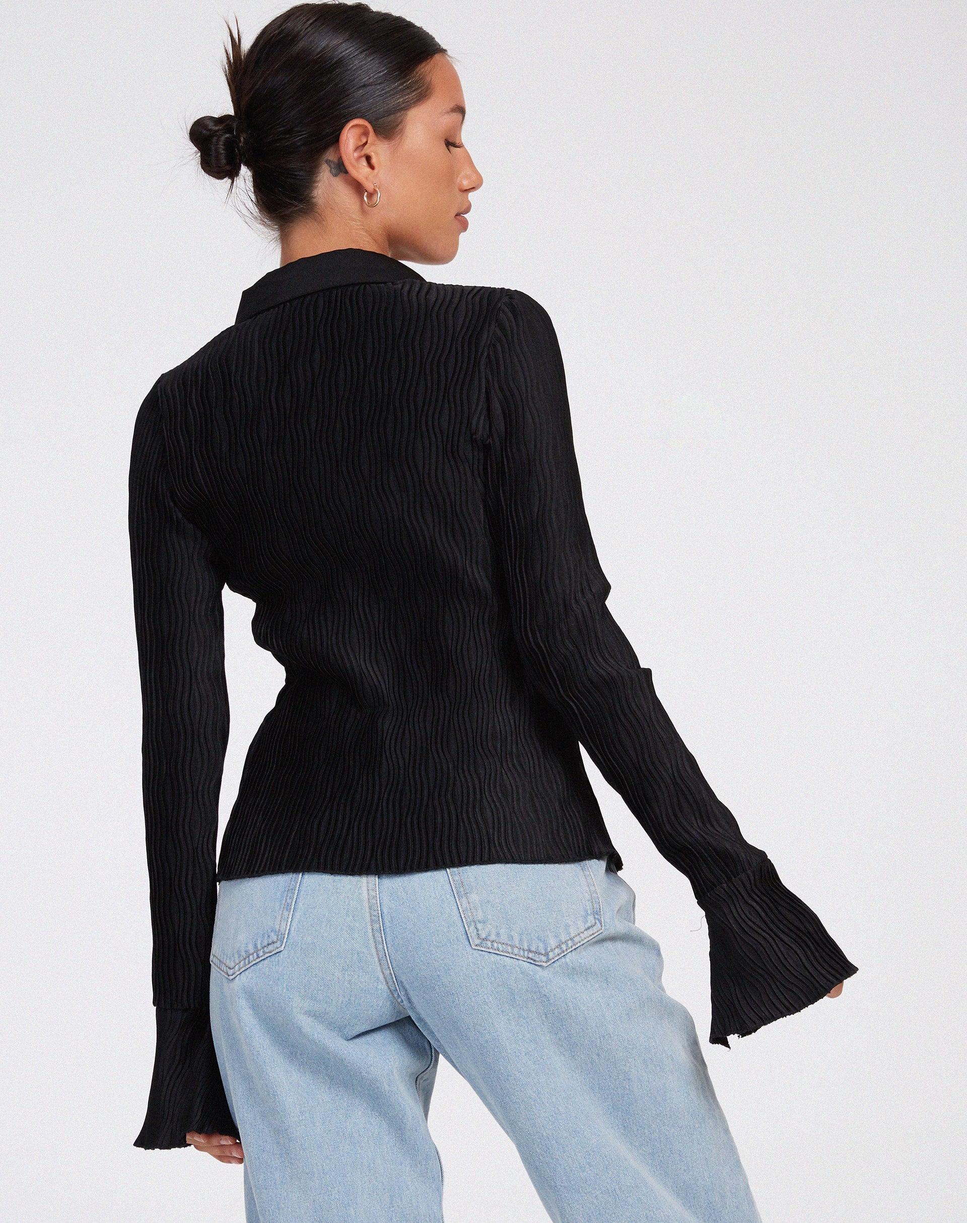 image de Keani Shirt in Crinkle Black