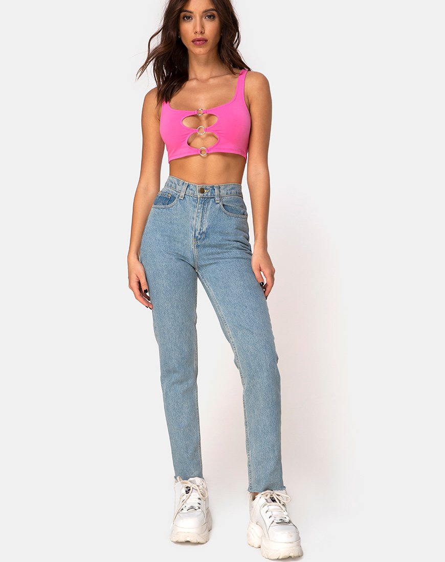 Image de Keddo Crop Top in 80s Pink