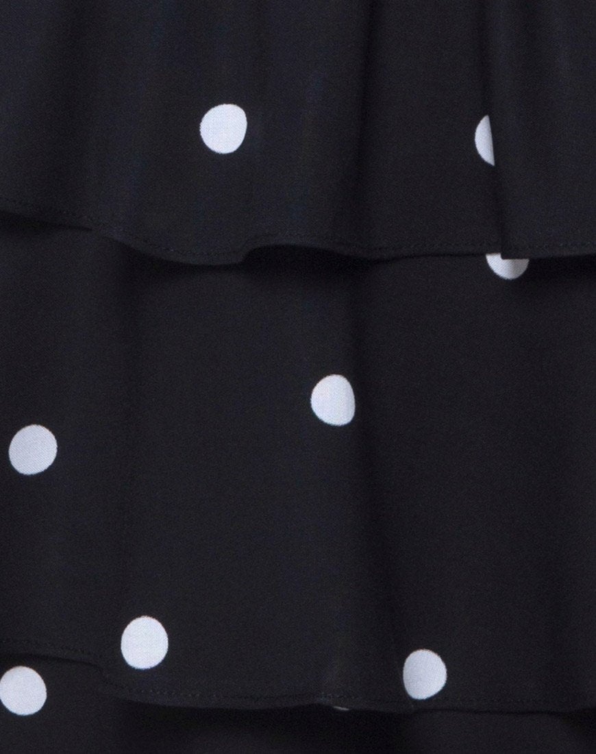 Image de Kepsibelle Robe en noir et blanc Polkadot