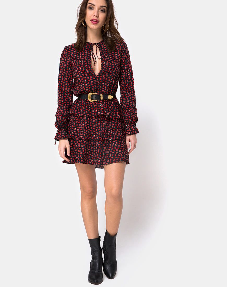 Image de Kepsibelle Robe en Dotty Rose Noir