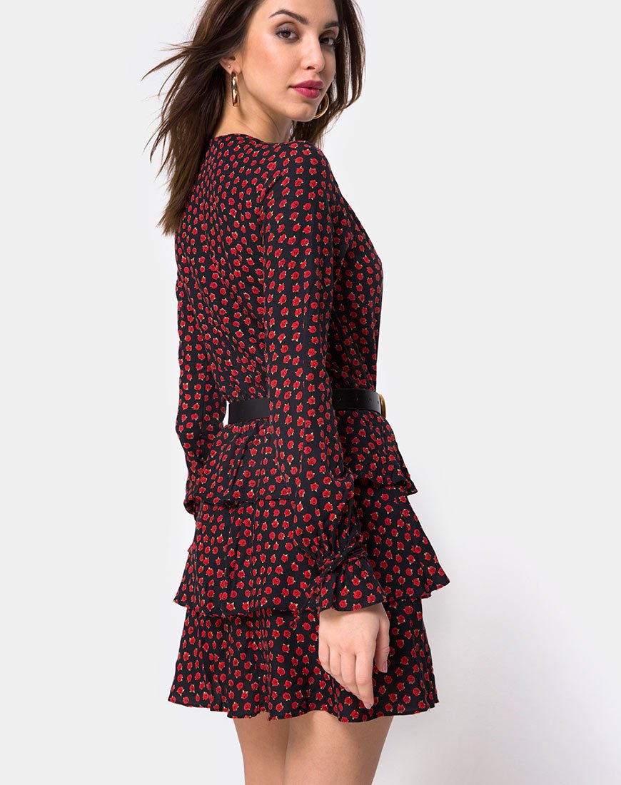 Robe Kepsibelle en Dotty Rose Noir