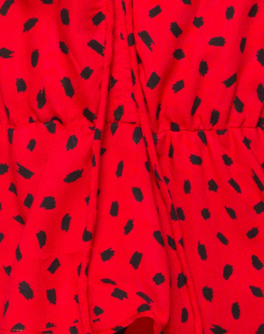 Image de Kepsibelle Robe en Mini Diana Dot Rouge et Noir