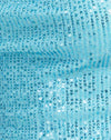 drapé à paillettes bleu