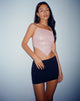 Image de Ketida Crop Top in Drape Sequin Metallic Pink