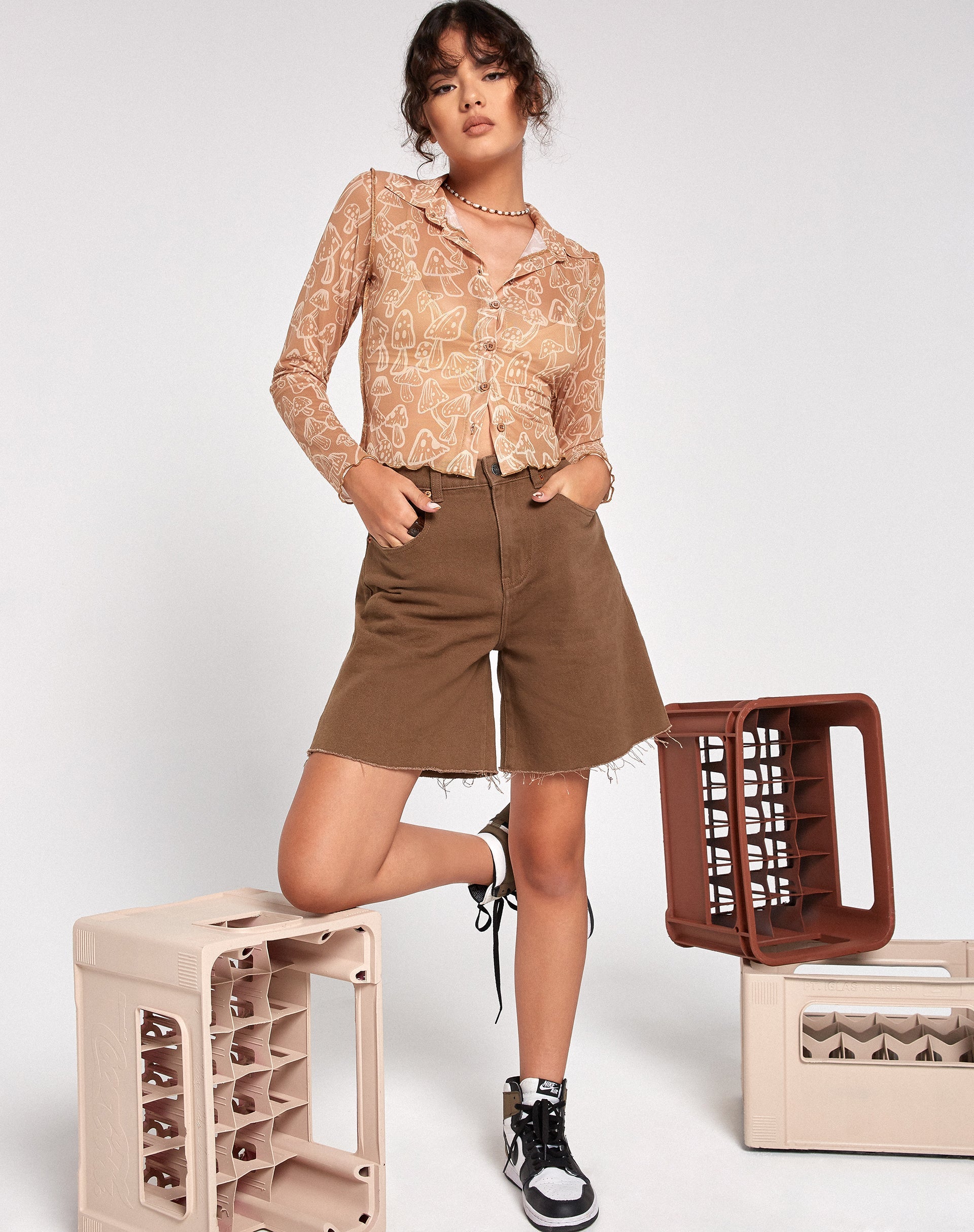 Image de Keyla Shirt in Tan Mushroom