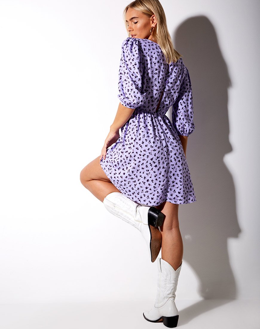 Image of Kezie Babydoll Dress in Dainty Daisy Lilac