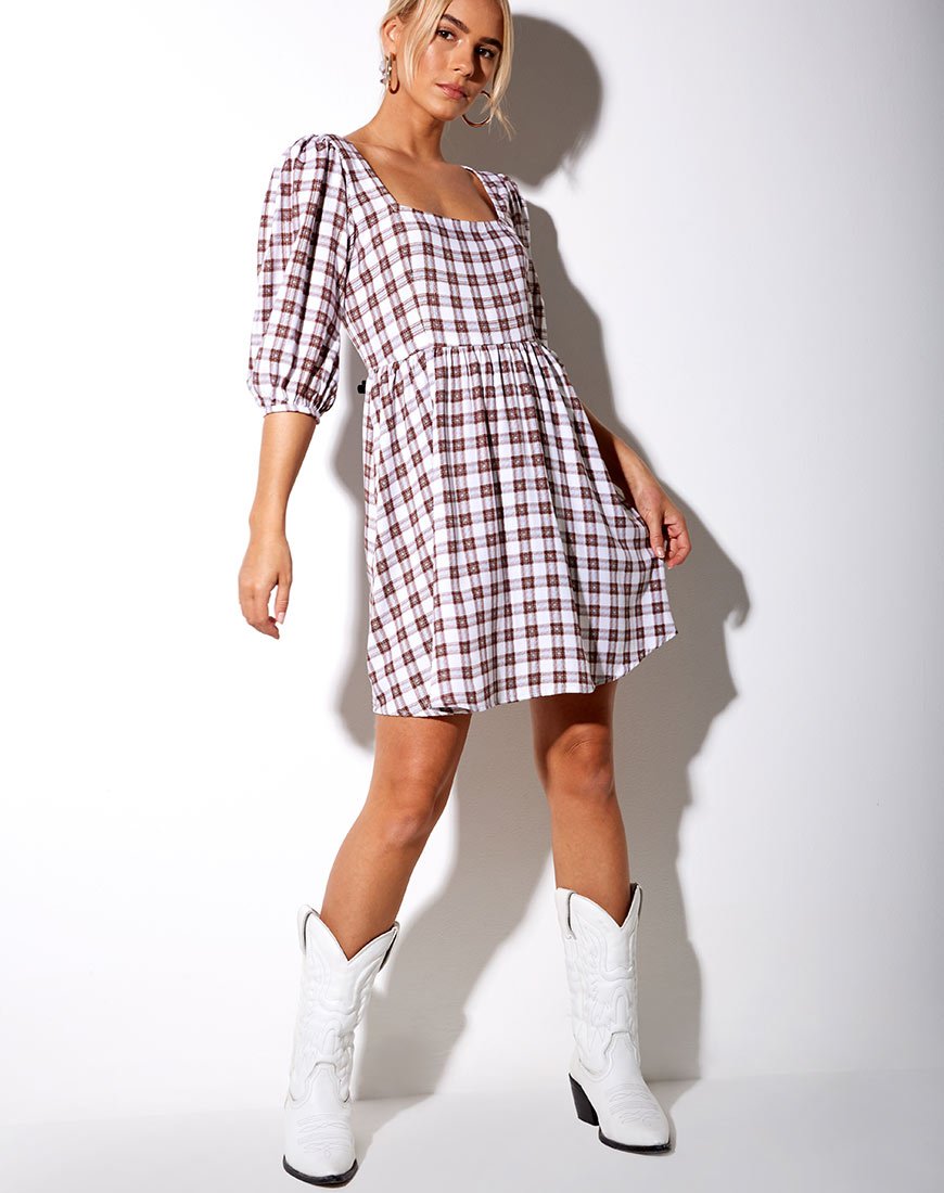 Image de Kezie Dress in Checkmate Brown
