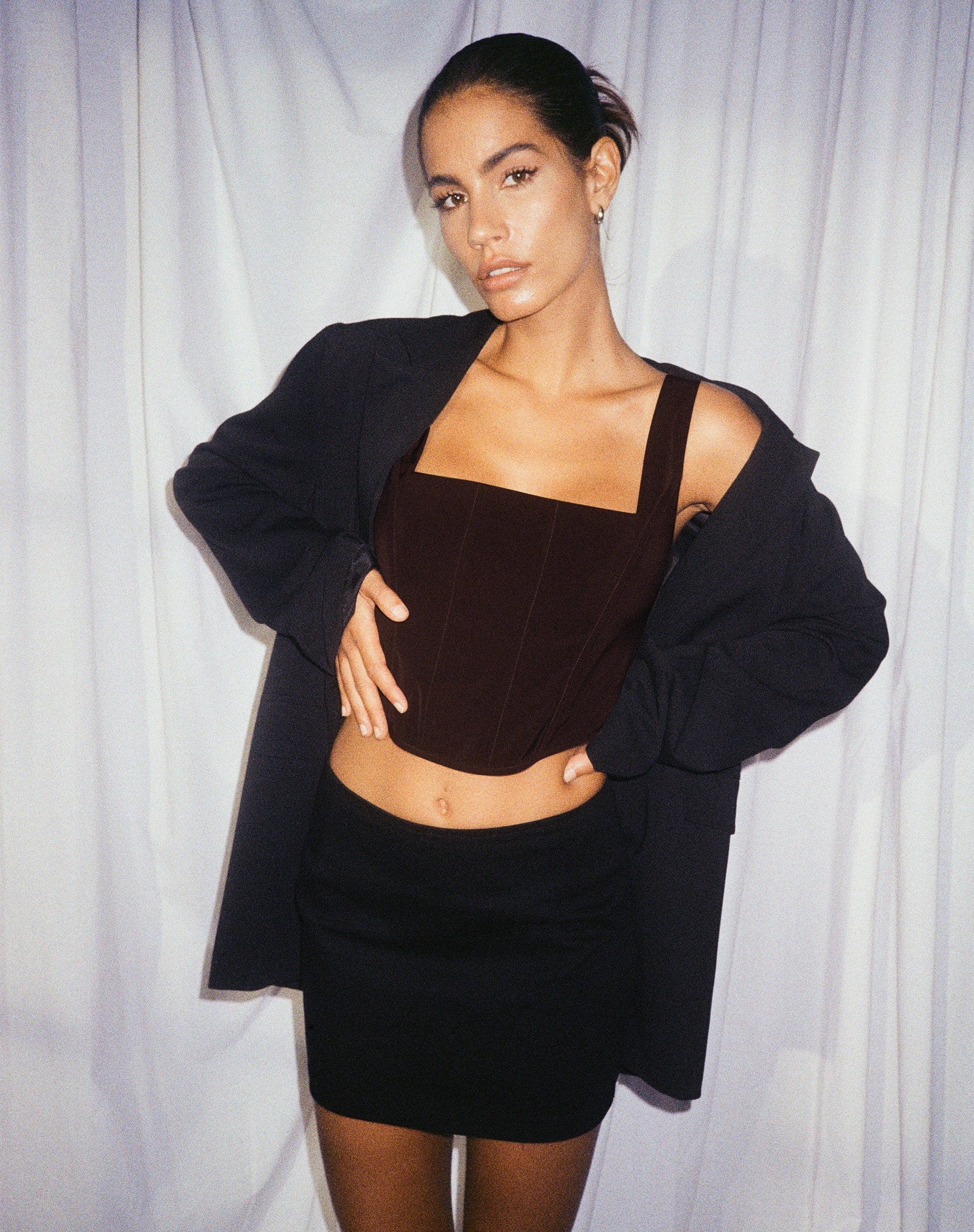 IMAGE DE Kicy Top en Tailoring Chocolat Noir