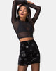 Image de la mini-jupe Kimmy en noir moyen Astro Glitter