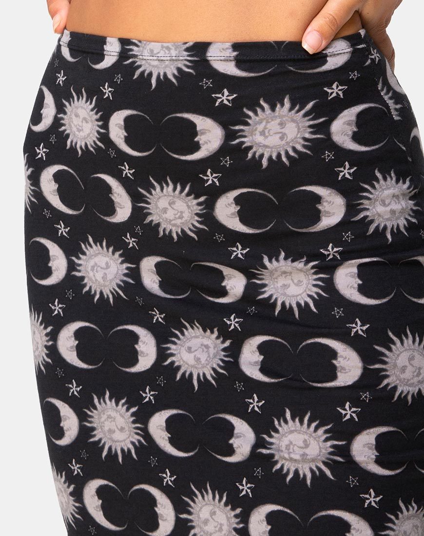 Image de la mini-jupe Kimmy en noir clair de lune