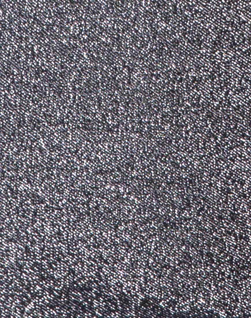 Image de la mini-jupe Kimmy en Lurex pailleté Silver