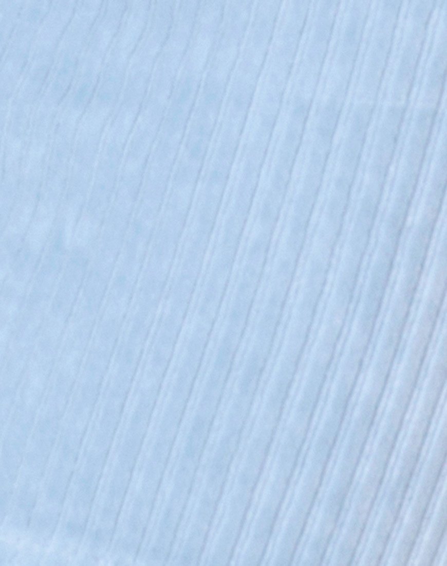 Image de la mini-jupe Kimmy en tricot duveteux Baby Blue