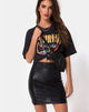 Image de la jupe Kimmy en serpent noir