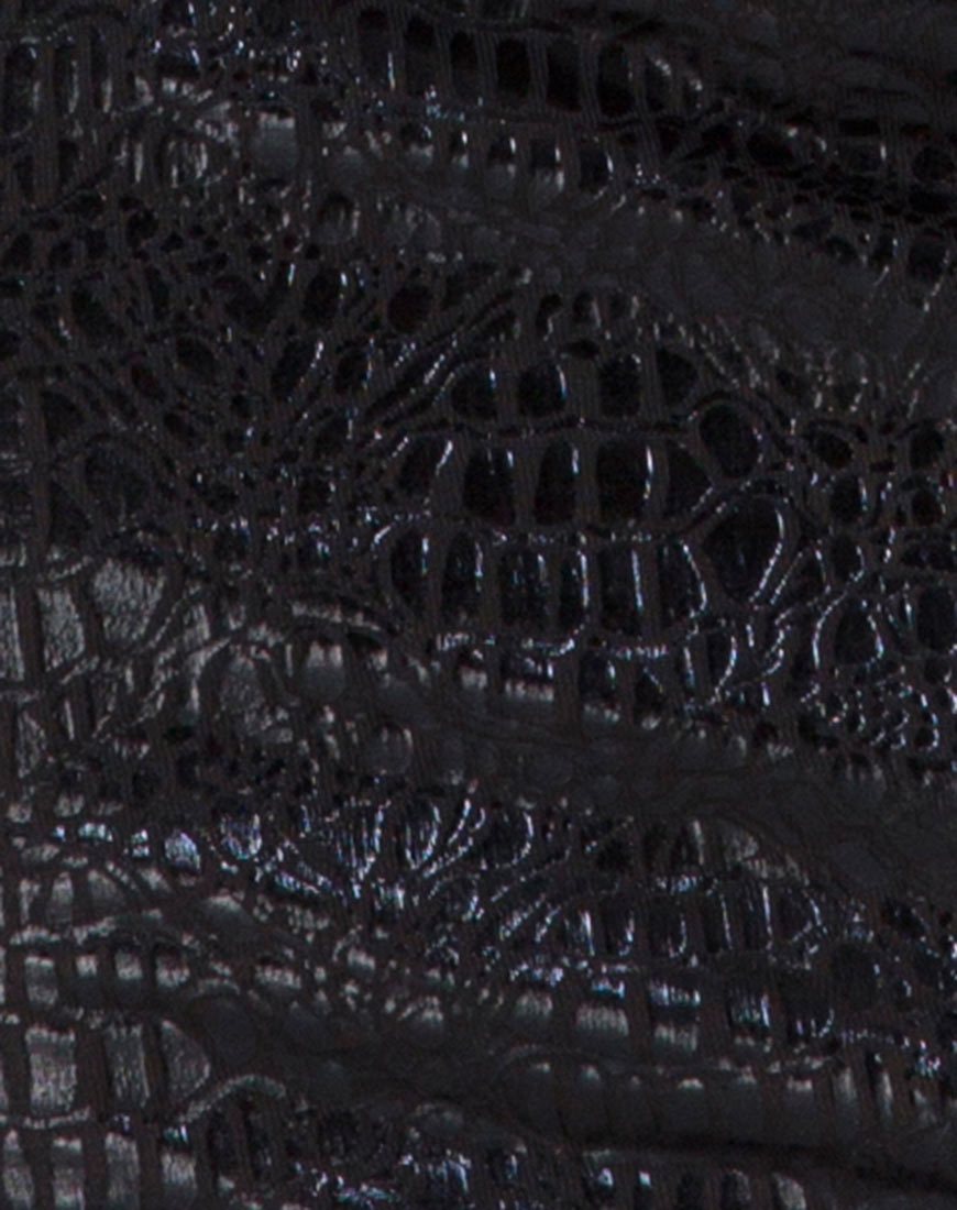 Image de la jupe Kimmy en serpent noir