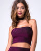 Image de Tube Top in Glitter Burgundy