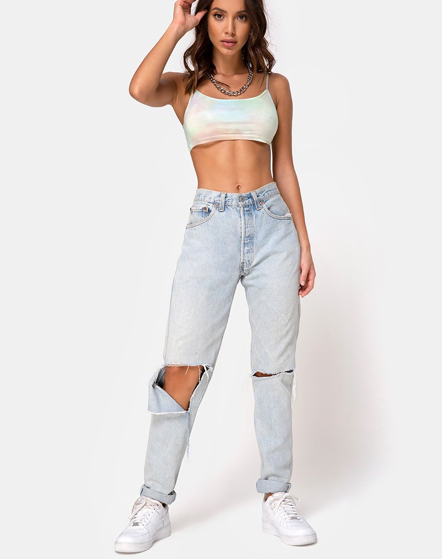 Image de Kimo Crop Top in Pastel Tie Dye