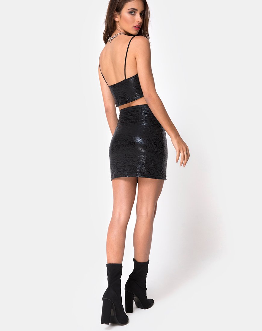 Image de Kindra Top in Snake Black