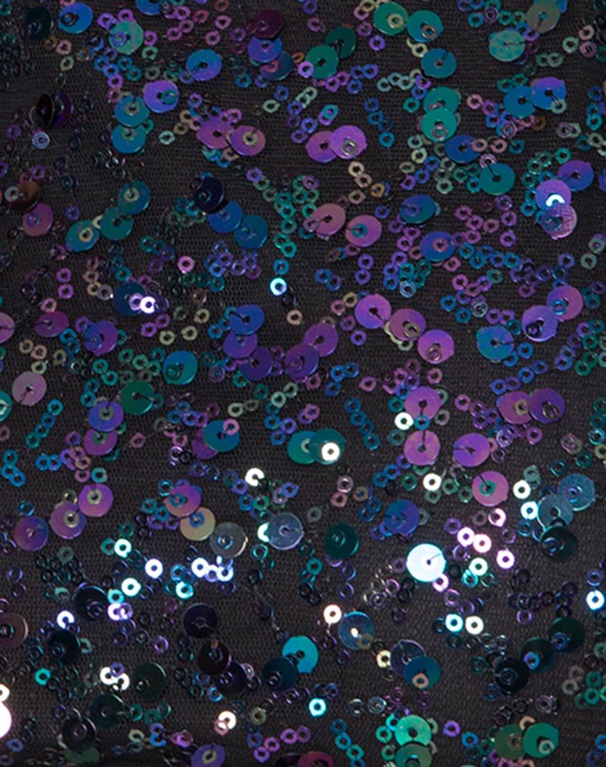 Image de Raven Crop Top in Confetti Sequin Petrol