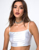 Image de Kini Crop Top en Spandex Silver