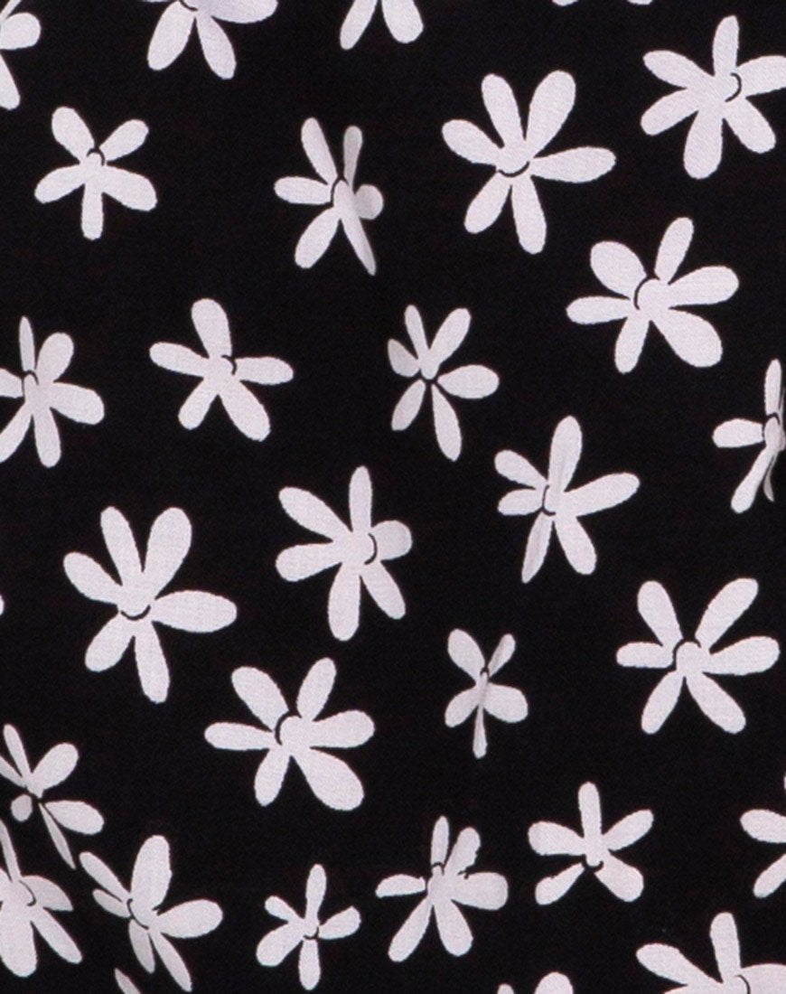 Image de Kinley Slip Dress in 90s Daisy Black and White