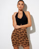 Image de la mini-jupe Kinnie en persan Night Flock Brown