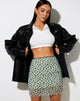 Image de KINNIE SKIRT SAGE FLOWER BUDS BLACK FLOCK