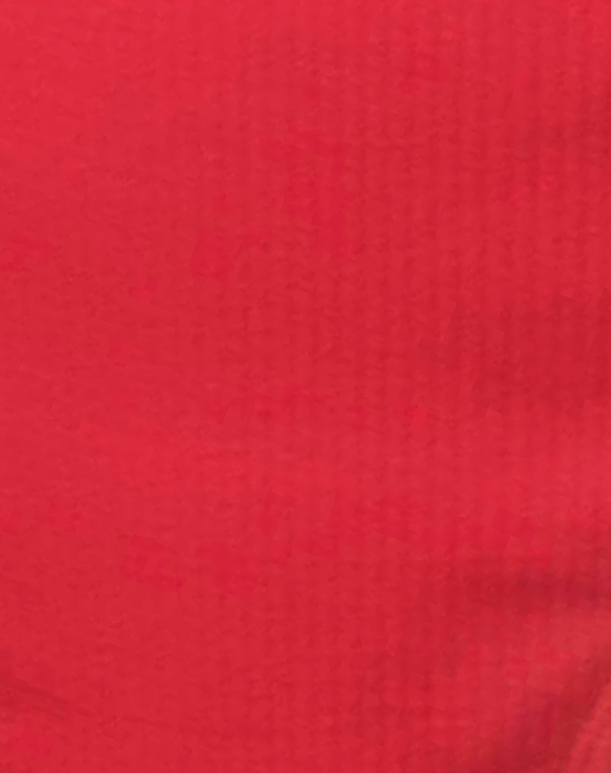 Image of Knot Bandeau Bikini Top in Baewatch Red