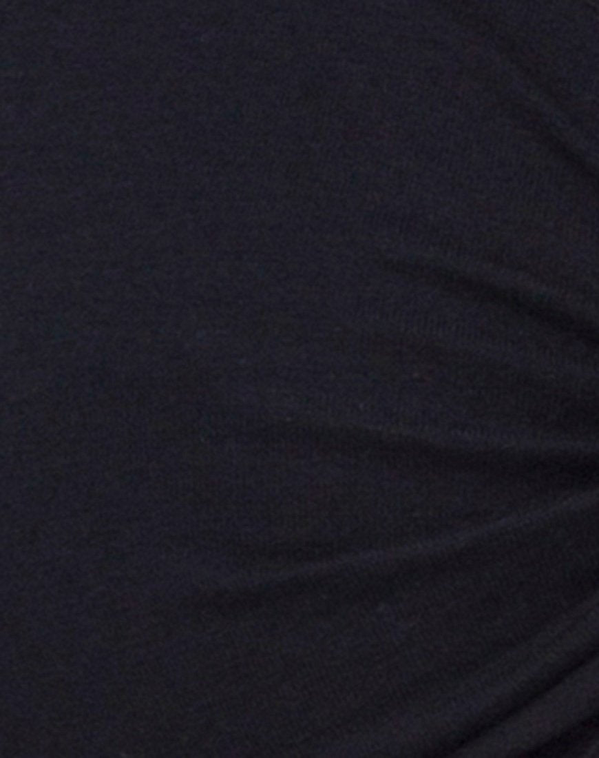 Image de Knotie Crop Top à manches longues en noir